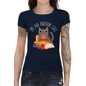 tshirt-femme-geek-chat-indoor-cat-coton-bio-bleu-nuit