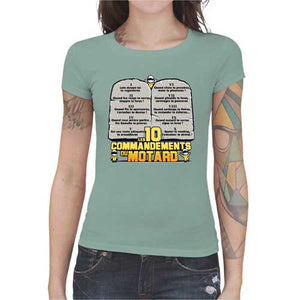 tshirt-femme-les-10-commandements-du-motard-coton-bio-jade