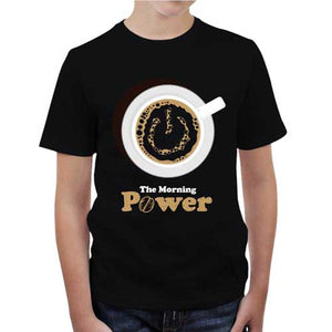 tshirt-enfant-the-morning-power-coton-bio-noir