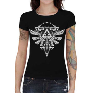 tshirt-femme-ancient-force-triforce-sceau-royal-zelda-coton-bio-noir