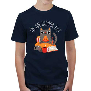 tshirt-enfant-geek-chat-indoor-cat-coton-bio-bleu-nuit