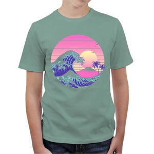 tshirt-enfant-the-great-dream-wave-artiste-japonais-coton-bio-jade