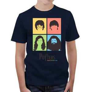 tshirt-enfant-the-potters-harry-potter-et-les-beatles-coton-bio-bleu-nuit