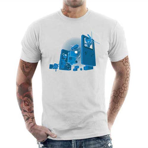 tshirt-homme-old-school-gamer-coton-bio-blanc