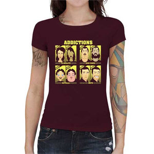 tshirt-femme-addiction-a-la-moto-coton-bio-cerise