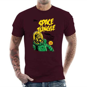 tshirt-homme-space-jungle-coton-bio-cerise