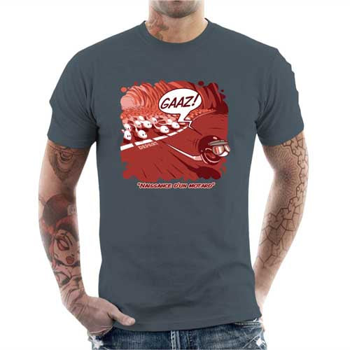 T shirt Motard homme - Naissance d'un Motard