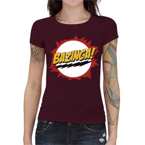 tshirt-femme-bazinga-coton-bio-cerise