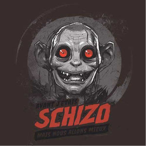 tshirt-schizo-gollum-coton-bio-chocolat