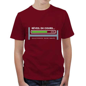 tshirt-enfant-reveil-en-cours-coton-bio-rouge