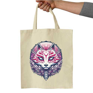 kitsune-inspire-du-folklore-japonais-tote-bag-coton-bio-ecru