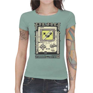 tshirt-femme-play-retro-vibes-game-boy-style-old-school-coton-bio-jade