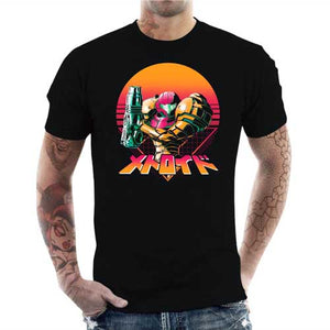 tshirt-homme-metroid-retro-hunter-coton-bio-noir