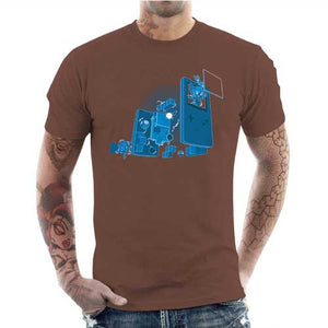 tshirt-homme-old-school-gamer-coton-bio-sienna