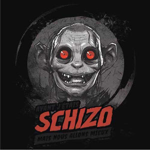 tshirt-schizo-gollum-coton-bio-noir