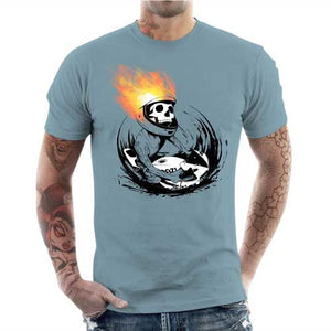 tshirt-homme-skull-fire-coton-bio-ciel