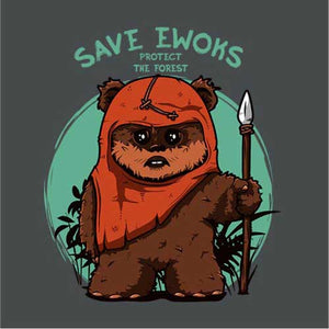 tshirt-save-ewoks-coton-bio-gris-fonce