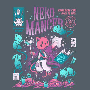 tshirt-nekomancer-magicien-qui-reincarne-les-chats-coton-bio-gris-mineral