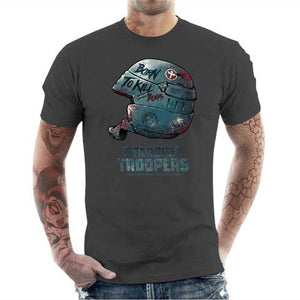 tshirt-homme-starship-troopers-coton-bio-gris-fonce