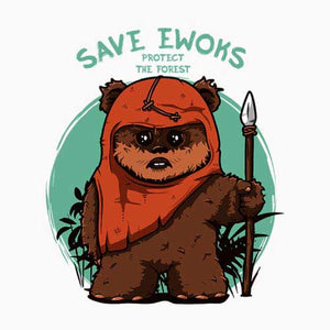 tshirt-save-ewoks-coton-bio-blanc