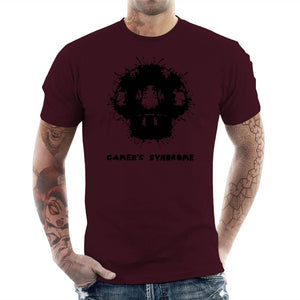 tshirt-homme-gamers-syndrom-coton-bio-cerise