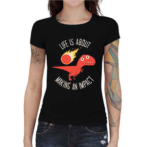 tshirt-femme-dinosaure-humoristique-making-an-impact-coton-bio-noir