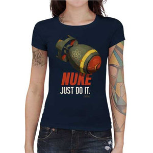 tshirt-femme-nuke-just-do-it-inspire-de-fallout-coton-bio-bleu-nuit