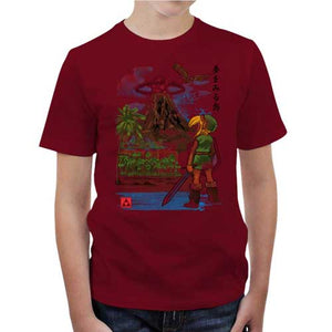 tshirt-enfant-heros-awakening-coton-bio-rouge