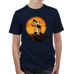 tshirt-enfant-king-goku-coton-bio-bleu-nuit