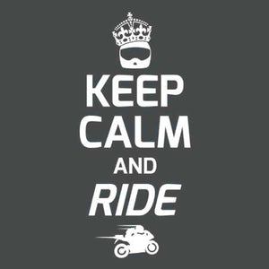 tshirt-keep-calm-and-ride-coton-bio-gris-fonce