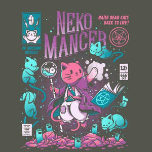 tshirt-nekomancer-magicien-qui-reincarne-les-chats-coton-bio-khaki