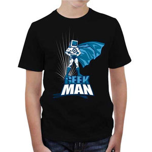 tshirt-enfant-geek-man-coton-bio-noir