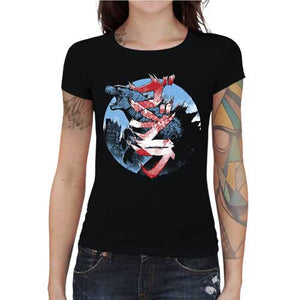 tshirt-femme-godzilla-gojira-scream-coton-bio-noir