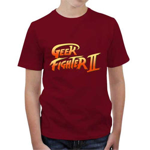 tshirt-enfant-geek-fighter-ii-street-fighter-2-coton-bio-rouge