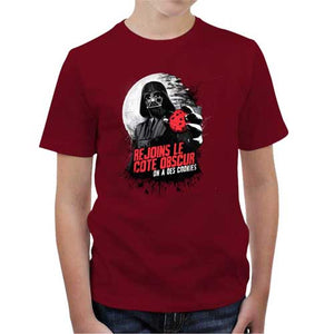 tshirt-enfant-dark-side-cookies-coton-bio-rouge