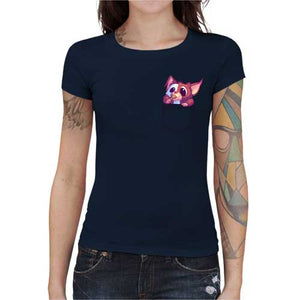 tshirt-femme-midnight-chicken-coton-bio-bleu-nuit