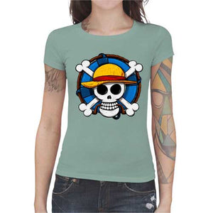 tshirt-femme-one-piece-skull-coton-bio-jade