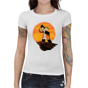 tshirt-femme-king-goku-coton-bio-blanc