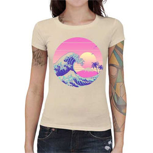 tshirt-femme-the-great-dream-wave-artiste-japonais-coton-bio-natural