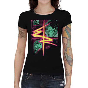 tshirt-femme-cyber-runners-derive-de-la-serie-cyberpunk-2077-coton-bio-noir