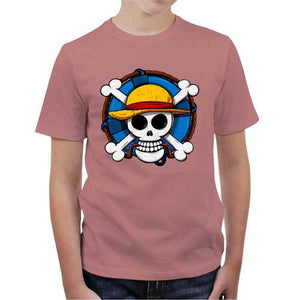 tshirt-enfant-one-piece-skull-coton-bio-petal-rose