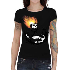 tshirt-femme-skull-fire-coton-bio-noir