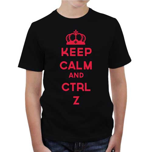 T-shirt enfant geek - Keep calm and CTRL Z