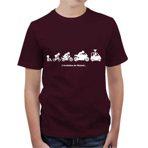 tshirt-enfant-evolution-du-motard-coton-bio-cerise