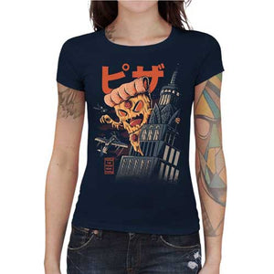 tshirt-femme-pizza-kong-coton-bio-bleu-nuit