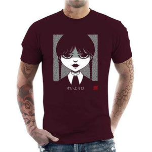 tshirt-homme-mercredi-addams-version-dark-coton-bio-cerise