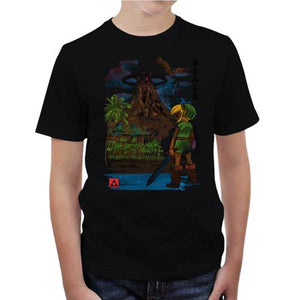 tshirt-enfant-heros-awakening-coton-bio-noir