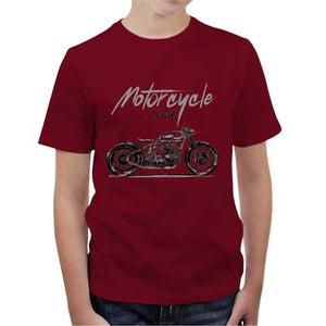 tshirt-enfant-moto-affichez-votre-passion-pour-les-custom-coton-bio-rouge