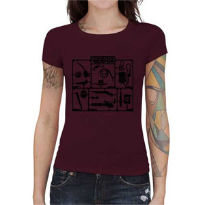 tshirt-femme-choose-your-weapon-coton-bio-cerise