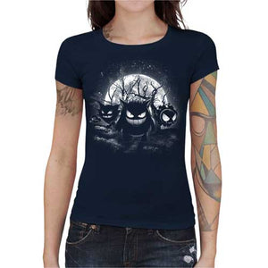 tshirt-femme-ectoplasma-ghost-pokemon-coton-bio-bleu-nuit